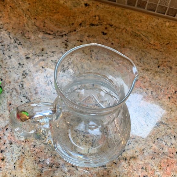 PEAR shaped PITCHER- CRYSTAL pitcher 
Hand-blown and flower etched. - Picture 6 of 10